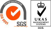 Logo for ISO 9001 (SGS)